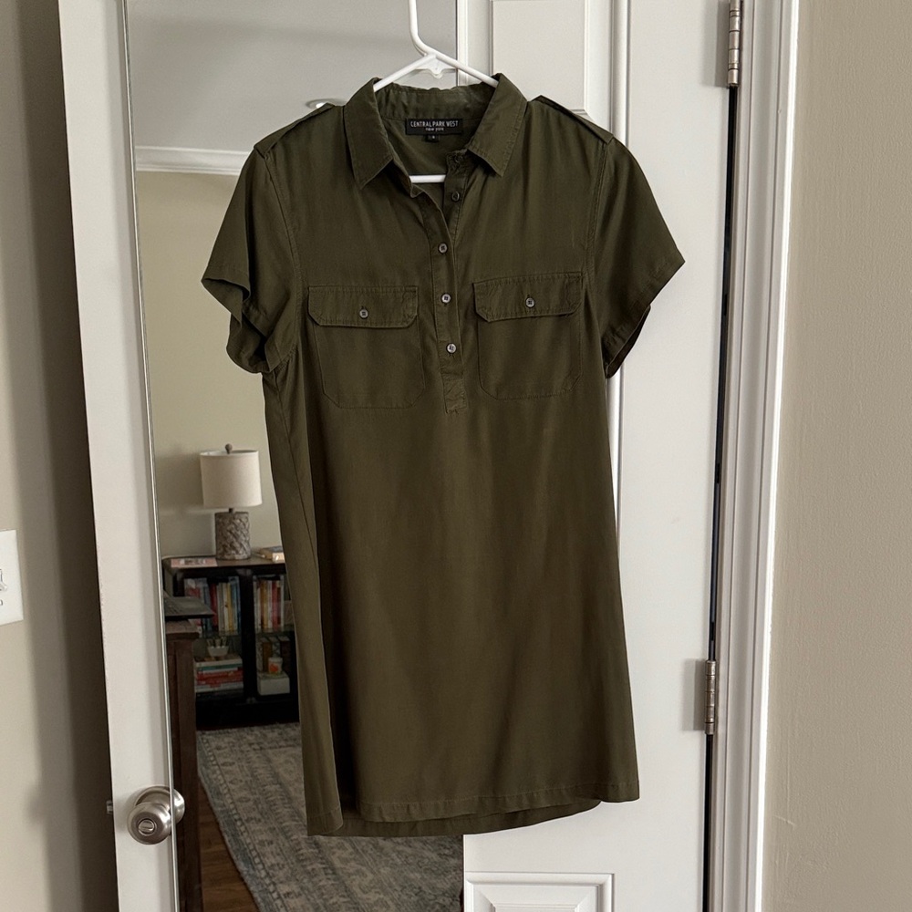 Central Park West Olive Mini Dress
